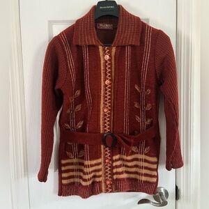 Vintage K-Lite embroidered shimmer sweater- Size M
